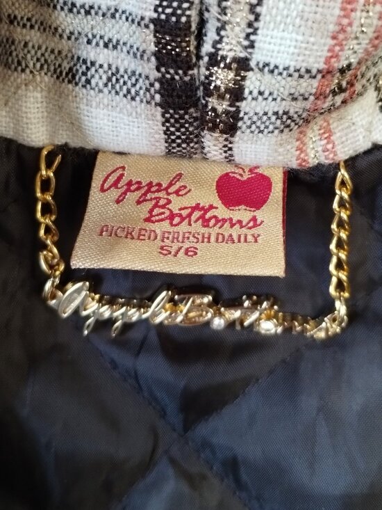 Apple Bottoms Hooded Belted Romper Brown Quilted Bling Size 5/6 - Picture 9 of 16